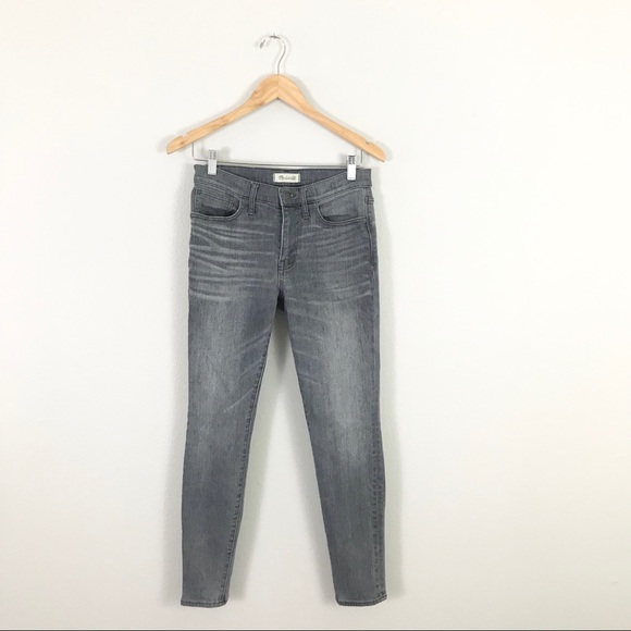 Madewell 27 9in High Riser Skinny Jeans Gray - Picture 2 of 8